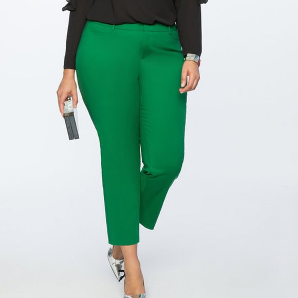 Eloquii Pants - ELOQUII PINK Kady Fit Double Weave Pant